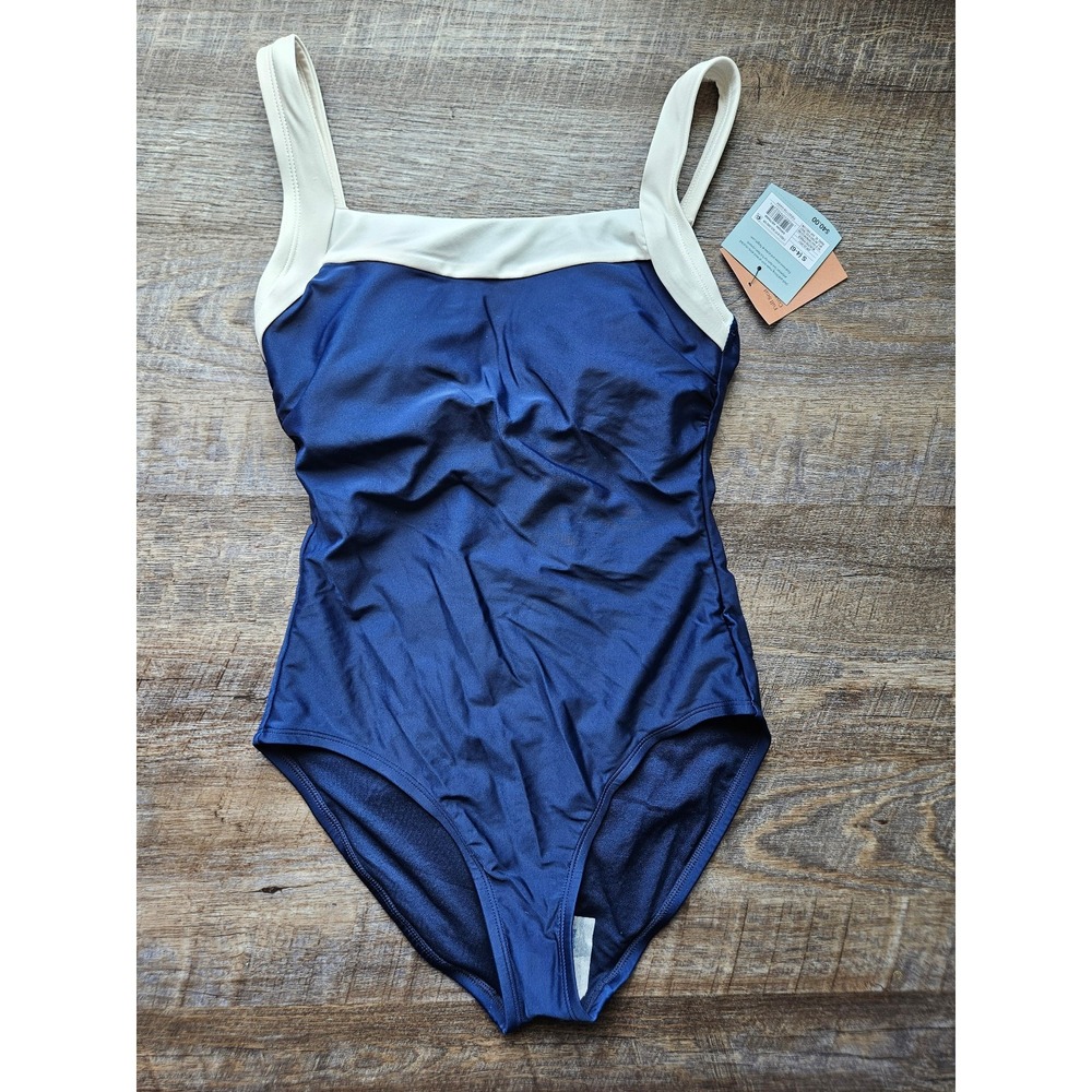 Womens Shade & Shore 1 piece Size small swimsuit navy full coverage